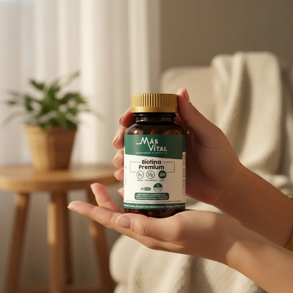 Biotina Premium - Solución capilar, Piel y Uñas